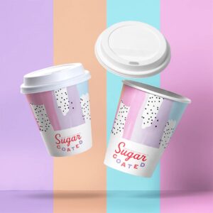 8oz white single wall cup