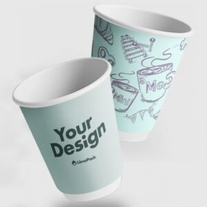 12oz white double wall cup